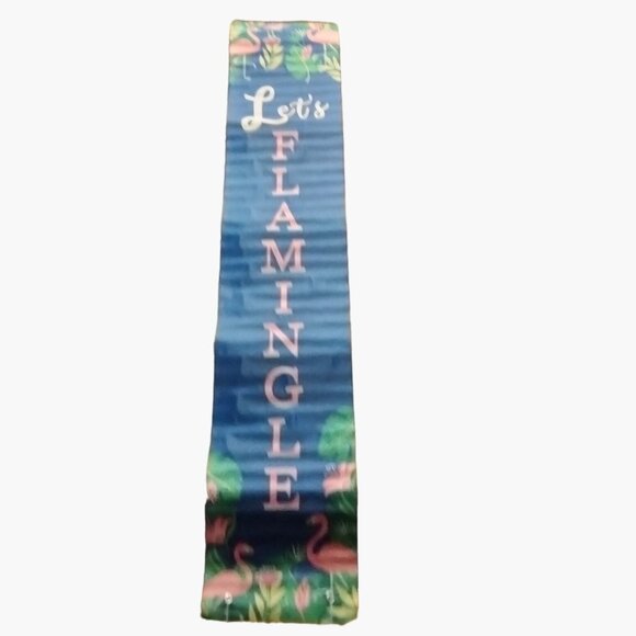 Lets Flamingle Door Banner Tropical Themed Party Decoration Dorm 59 x 11 - Picture 2 of 10